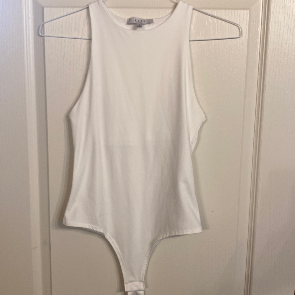 Gaze s high neck bodysuit white